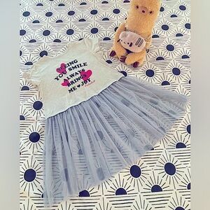 Darling Girl’s Graphic Tee & Tulle Dress (Sz 7-8)